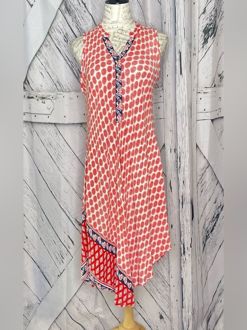 SEVEN ISLAND Dress Sleeveless Midi Size L